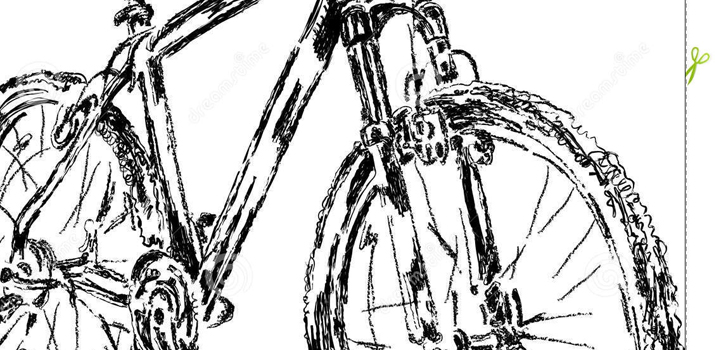 Illustrert bilde av sykkel.